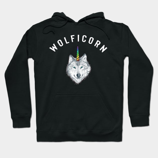 Wolficorn Wolf Unicorn Halloween Hoodie by tanambos